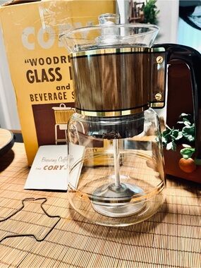 Cory Stove Top Percolator 4 to 6 Cup Coffee Pot 1960’s Pristine. Rare find.